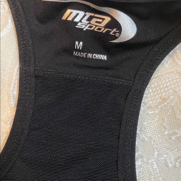 MTA Sport Black Zip Front Sports Bra - Picture 8 of 10